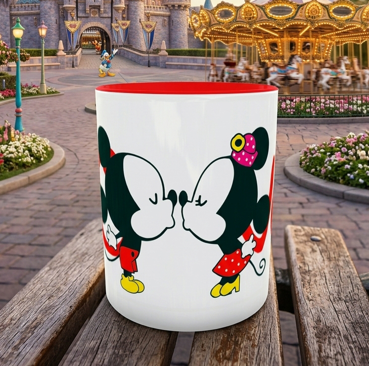 Mickey y Minnie Mouse Con Rojo - Imagen 4